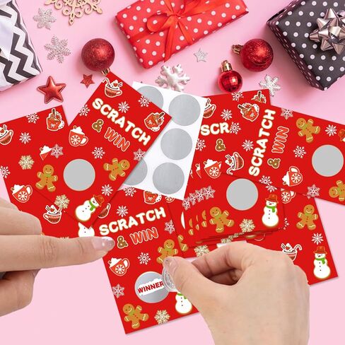 مفاجأة 50 قطعة من بطاقات الخدش لعيد الميلاد، لعبة حفلات عطلات الشتاء، تذاكر السحب على جائزة اليانصيب لعيد الميلاد الشتوي وعيد الميلاد وعيد ميلاد الطفل in Kuwait