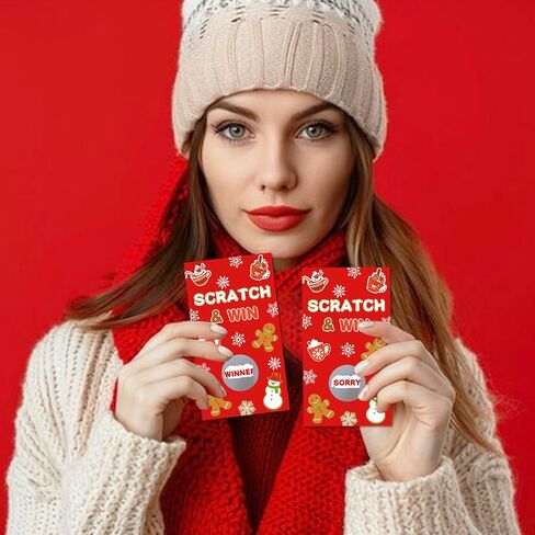 مفاجأة 50 قطعة من بطاقات الخدش لعيد الميلاد، لعبة حفلات عطلات الشتاء، تذاكر السحب على جائزة اليانصيب لعيد الميلاد الشتوي وعيد الميلاد وعيد ميلاد الطفل in Kuwait