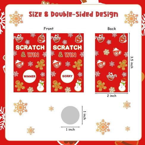 مفاجأة 50 قطعة من بطاقات الخدش لعيد الميلاد، لعبة حفلات عطلات الشتاء، تذاكر السحب على جائزة اليانصيب لعيد الميلاد الشتوي وعيد الميلاد وعيد ميلاد الطفل in Kuwait