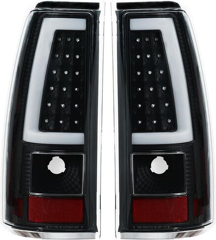 Boine LED الذيل ضوء متوافق مع 2003 2004 2005 2006 تشيفي سيلفرادو 1500 2500 3500 السائق والراكب الجانب الخلفي مصابيح الفرامل - رقائق LED 12 فولت (مبيت أسود) in Saudi Arabia
