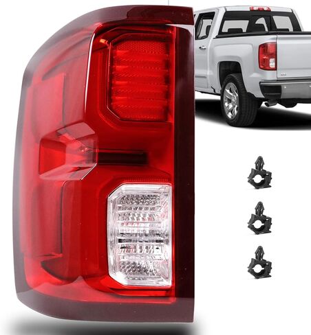 Rear Tail Lights Compatible with Chevy Silverado 1500 2016 2017 2018 Outer LED Taillight Assembly Brake Lamp Left Driver Side Replace 84288718 GM2800294 in Saudi Arabia
