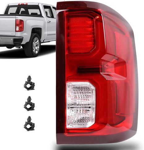 Rear Tail Lights Compatible with Chevy Silverado 1500 2016 2017 2018 Outer LED Taillight Assembly Brake Lamp Left Driver Side Replace 84288718 GM2800294 in Saudi Arabia