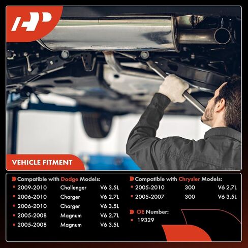 A-Premium Left Catalytic Converter Kit Direct-Fit Compatible with Dodge Charger 2006-2010, Challenger 2009-2010, Magnum 2005-2008 & Chrysler 300 2005-2010, 2.7L 3.5L, RWD, EPA Compliant in Saudi Arabia