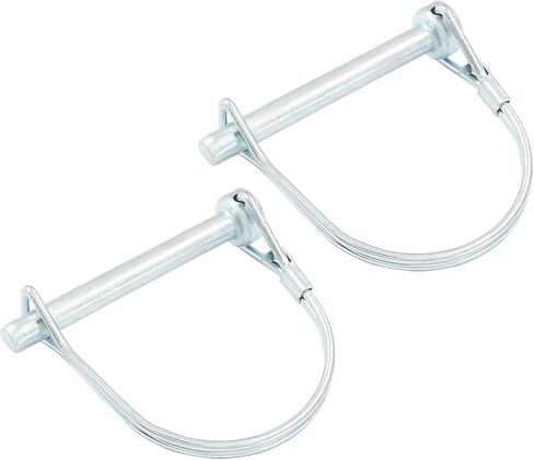 Murtenze Trailer Coupler Pin 1/4 inch x 2.16 inch, Zinc Plated Wire Lock Pin Round Loop Wire Lock Trailers Pin Carbon Steel Safety Coupler Pin(2Pcs, Small) in Saudi Arabia