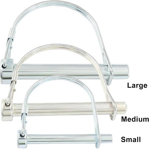 Murtenze Trailer Coupler Pin 1/4 inch x 2.16 inch, Zinc Plated Wire Lock Pin Round Loop Wire Lock Trailers Pin Carbon Steel Safety Coupler Pin(2Pcs, Small) in Saudi Arabia
