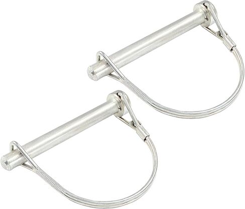 Murtenze Trailer Coupler Pin 1/4 inch x 2.16 inch, Zinc Plated Wire Lock Pin Round Loop Wire Lock Trailers Pin Carbon Steel Safety Coupler Pin(2Pcs, Small) in Saudi Arabia