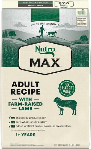 NUTRO MAX Adult Recipe Dry Dog Food With Farm Raised Beef, 25 LB Bag in Saudi Arabia