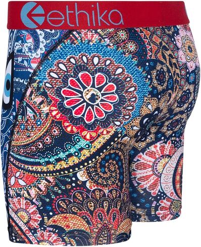 Ethika Mens MID Boxer Brief | BMR Crazy Paisley in Saudi Arabia