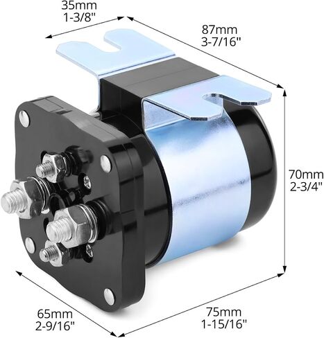 QWORK 12VDC Dual Battery Isolator with 200A Continuous and 300A Surge Power Handling - Battery Management System for Seamless Power Transition in Saudi Arabia