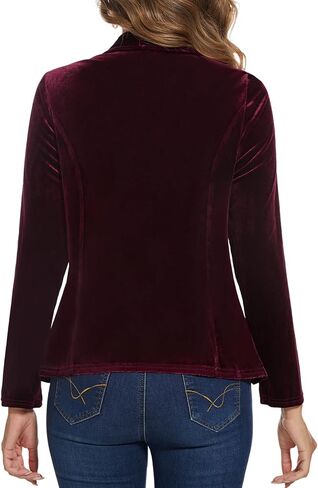 MINTLIMIT Velvet Blazers for Women Casual Work Office Long Sleeve Open Front Cardigan Ruffle Suit Jacket Coat Blazer in Kuwait
