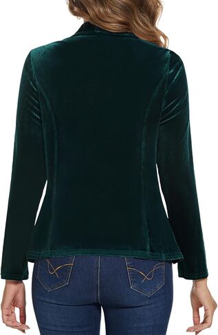 MINTLIMIT Velvet Blazers for Women Casual Work Office Long Sleeve Open Front Cardigan Ruffle Suit Jacket Coat Blazer in Kuwait