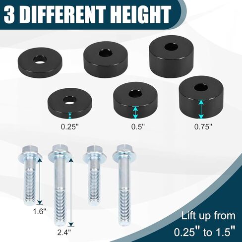 طقم رفع فاصل المقعد الأمامي 0.25 بوصة إلى 1.5 بوصة متوافق مع مجموعة تاكوما 4 رانر FJ GX الخلفية للمقعد الأمامي in Kuwait