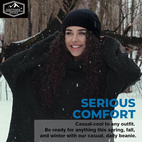 2pcs Cotton Knit Beanie for Men and Women,Ribbed Cuffed Winter Toque Hats,Soft Warm Beanies in Saudi Arabia
