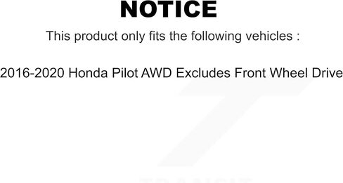 Transit Auto Front Rear Complete Suspension Shocks Strut And Coil Spring Mount Assemblies Kit Replacement For 2016-2020 Honda Pilot AWD Excludes Wheel Drive - Left Right Side (Driver Passenger) in Saudi Arabia