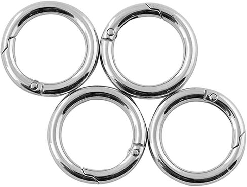 Yi-Zhong 3/4 بوصة O Rings أبازيم داخل القطر حلقات دائرية دائرية خطاطيف قافلة للغلق من سبائك الزنك بوابة زنبركية ملحقات ذاتية الصنع 4 قطع (فضية) in Kuwait