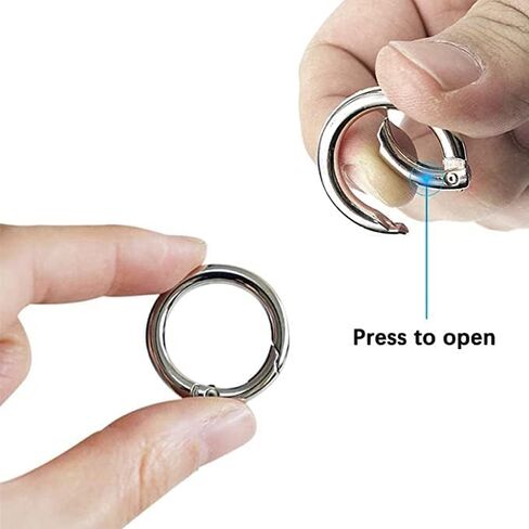 Yi-Zhong 3/4 بوصة O Rings أبازيم داخل القطر حلقات دائرية دائرية خطاطيف قافلة للغلق من سبائك الزنك بوابة زنبركية ملحقات ذاتية الصنع 4 قطع (فضية) in Kuwait