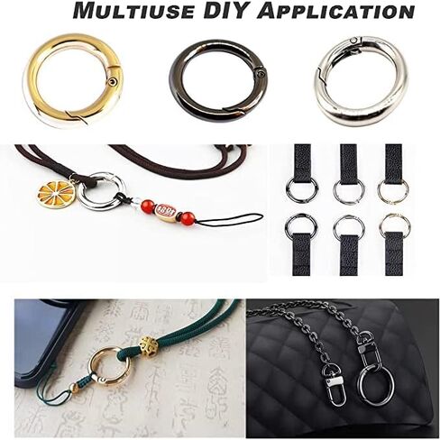 Yi-Zhong 3/4 بوصة O Rings أبازيم داخل القطر حلقات دائرية دائرية خطاطيف قافلة للغلق من سبائك الزنك بوابة زنبركية ملحقات ذاتية الصنع 4 قطع (فضية) in Kuwait