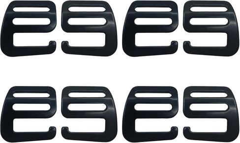 أبازيم موجة خطاف G قابلة للتعديل 25 مم أبازيم معدنية لحزام منزلق أبازيم ألومنيوم على شكل حرف G لحقيبة الظهر حزام الأمتعة حزام 8 قطع 4 أزواج in Kuwait