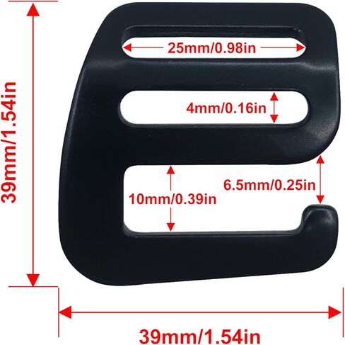 أبازيم موجة خطاف G قابلة للتعديل 25 مم أبازيم معدنية لحزام منزلق أبازيم ألومنيوم على شكل حرف G لحقيبة الظهر حزام الأمتعة حزام 8 قطع 4 أزواج in Kuwait