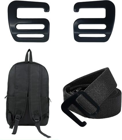 أبازيم موجة خطاف G قابلة للتعديل 25 مم أبازيم معدنية لحزام منزلق أبازيم ألومنيوم على شكل حرف G لحقيبة الظهر حزام الأمتعة حزام 8 قطع 4 أزواج in Kuwait