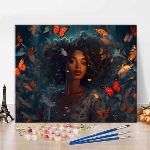 TUMOVO Goddess Paint by Number for Adults Woman Angel Oil Paint by Number Kits Adult Oil Painting Paint by Number DIY Painting by Numbers Canvas Arts Craft, 16"x20" in Saudi Arabia
