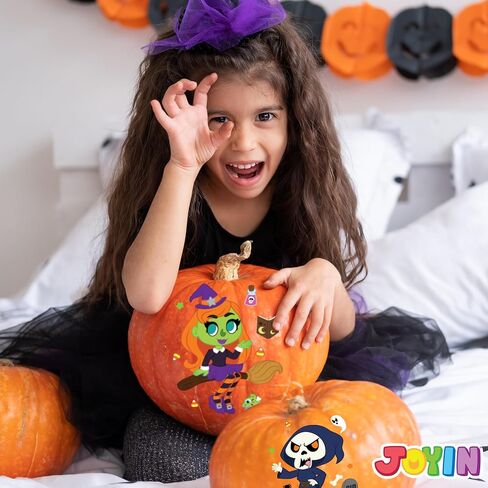 JOYIN 45 Pcs Halloween Make a Face Stickers, Halloween Party Favor for Kids, Halloween Art Craft Party Supplies, Classroom Activities Goodies Party Games, Sticker Sheets with Witch, Vampire Designs in Saudi Arabia