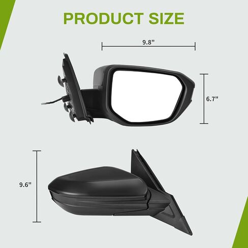 AUTOSAVER88 Right Passenger Side Mirror Door Mirror Compatible with 2015 2016 2017 2018 2019 2020 2021 Ford Transit 150 250 350 350 HD, Power Heated Manual Folding LED Turn Signal Clearance Light in Saudi Arabia