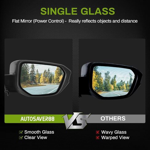AUTOSAVER88 Right Passenger Side Mirror Door Mirror Compatible with 2015 2016 2017 2018 2019 2020 2021 Ford Transit 150 250 350 350 HD, Power Heated Manual Folding LED Turn Signal Clearance Light in Saudi Arabia