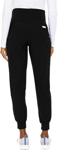 Med Couture Medical Scrub Set for Women Maternity V-Neck Top MC628 Maternity Jogger MC029 with Jersey Knit for Belly Coverage, Black - 3XL Top / 3XL Pant in Saudi Arabia