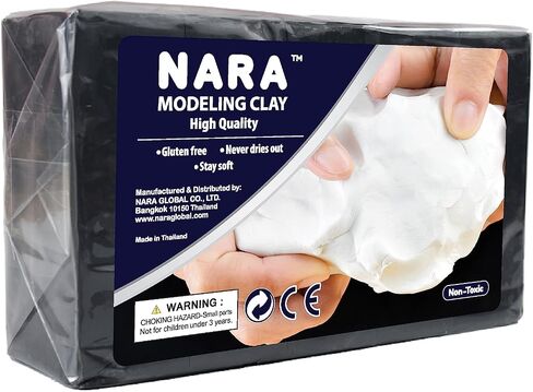 NARA Modeling Clay, 1 Color, 1 Block, 2270g (5 lbs.) (Dark Olive) - Non-Toxic, Plasticine Clay, Great for Beginners to Professional Artists, Non-Hardening, Perfect for Arts and Crafts Projects in Kuwait