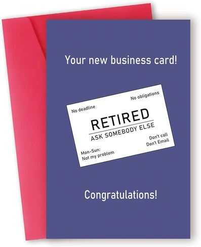 Funny Retirement Card for Men Women,Happy Retiring Card for Colleague,Congratulation Retirement Gifts for Him Her,Coworker Leaving Work Card in Kuwait
