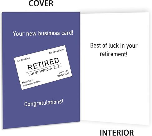 Funny Retirement Card for Men Women,Happy Retiring Card for Colleague,Congratulation Retirement Gifts for Him Her,Coworker Leaving Work Card in Kuwait