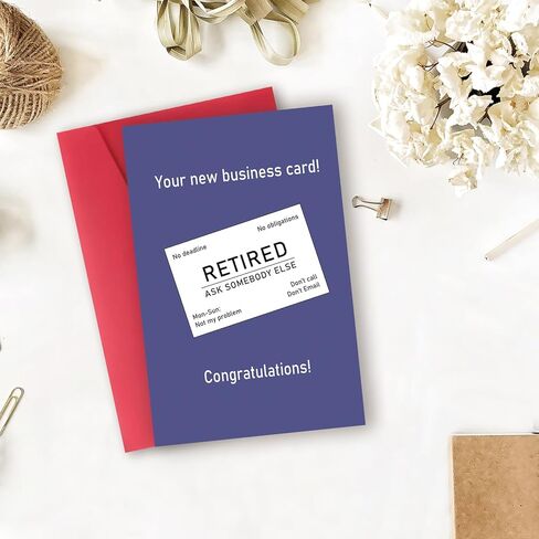 Funny Retirement Card for Men Women,Happy Retiring Card for Colleague,Congratulation Retirement Gifts for Him Her,Coworker Leaving Work Card in Kuwait