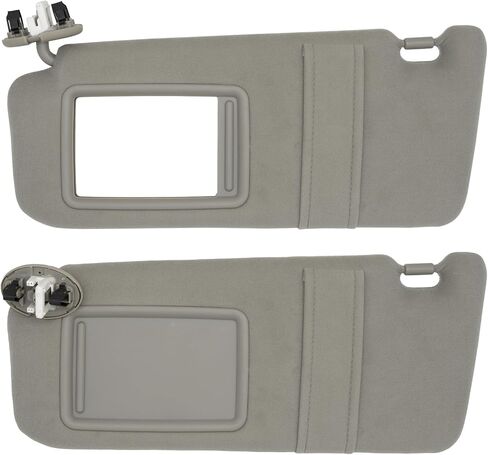 Driver Left Side Sun Visor Compatible with Toyota Camry 2007 2008 2009 2010 2011 Sun Shade with Light Replacement # 74320-33F00-B0 (Gray) in Saudi Arabia