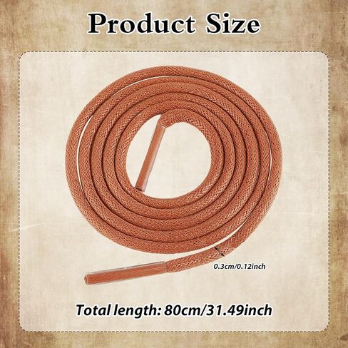 2 Pairs Dress Shoe Laces for Men 31.4in Round Waxed Shoelaces Thick Strong Leather Shoe Laces for Dress Shoes and Boots in Saudi Arabia