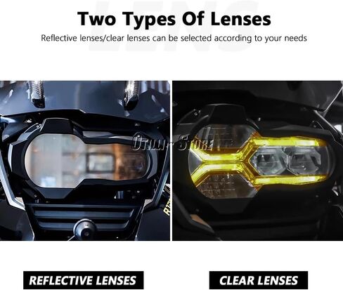Fits for BMW R1250GS Adventure/ R1250GS (2018-2024) Motorcycle Accessories Headlight Guard Protector Headlight Protective Cover for R1200GS LC Adventure(2014-2020) (Clear Lenses) in Saudi Arabia