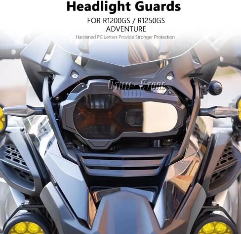 Fits for BMW R1250GS Adventure/ R1250GS (2018-2024) Motorcycle Accessories Headlight Guard Protector Headlight Protective Cover for R1200GS LC Adventure(2014-2020) (Clear Lenses) in Saudi Arabia