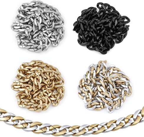 SUPERFINDINGS 4 Colors 1m Long Acrylic Cable Chains 22x16x5.3mm Open Linking Chain Rings Quick Link Connectors for Jewelry Making Curb Chains Phone Decor DIY Craft in Saudi Arabia