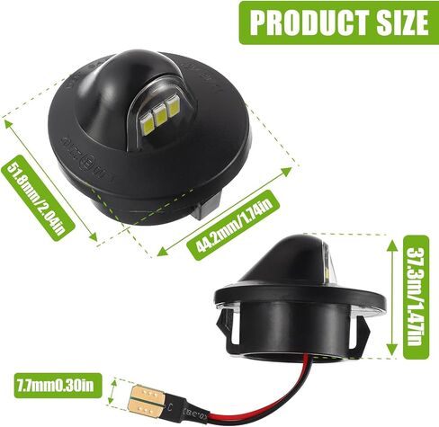 6500K 3 SMD أبيض ساطع LED لوحة ترخيص ضوء مصباح مناسب لسيارة Ford F150 F250 F350 SuperDuty Ranger Explorer Bronco Excursion Expedition Heritage (عبوة من قطعتين) in Kuwait