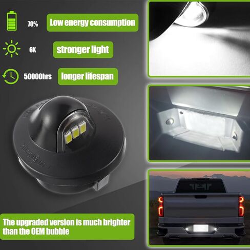 6500K 3 SMD أبيض ساطع LED لوحة ترخيص ضوء مصباح مناسب لسيارة Ford F150 F250 F350 SuperDuty Ranger Explorer Bronco Excursion Expedition Heritage (عبوة من قطعتين) in Kuwait