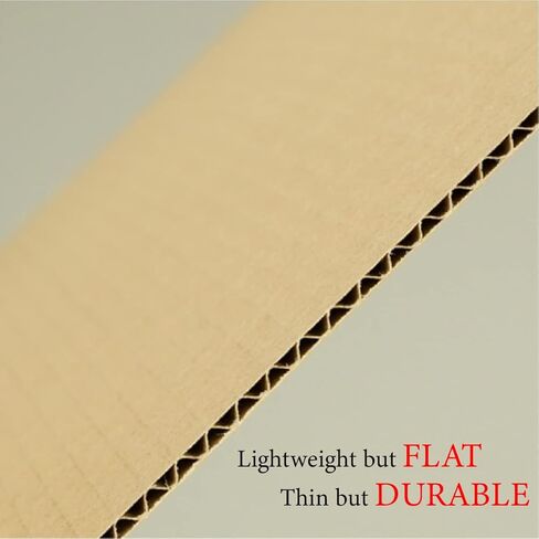50 Packs 9x12 Inches Thick Cardboard Sheets, Premium Brown Kraft Corrugated Cardboard Paper and Corrugated Inserts Bulk for Shipping, Mailing,T-Shirts, DIY Décor and Crafts in Kuwait