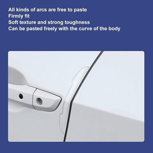 4 قطع من شريط حماية حافة باب السيارة، شرائط حماية شفافة مضادة للخدش لباب السيارة، لجميع شاحنات السيارات والشاحنات in Kuwait