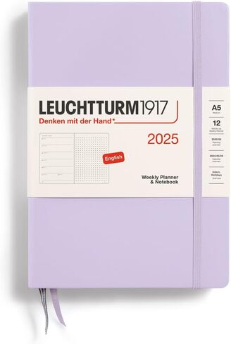 LEUCHTTURM1917 - Weekly Planner & Notebook Dotted 2025, Hardcover, Medium (A5), Port Red (Jan 1 - Dec 31, 2025) in Kuwait