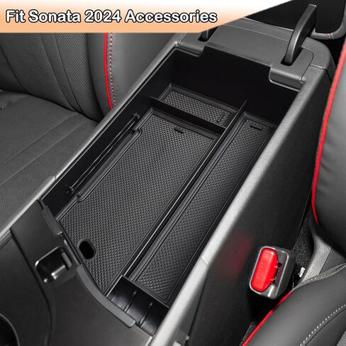 منظم وحدة التحكم المركزية TACORBO متوافق مع ملحقات Hyundai Sonata 2024، صينية إدخال مسند الذراع (ليس لنماذج ما قبل 2024)، أسود in Kuwait