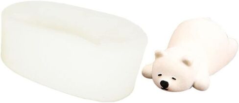 HomeSoGood 3Pcs 3D Polar Bear Silicone Mould Set,Cute Bear Shape DIY Candle Mould Making Tools DIY Fondant Chocolate Soap Mould Decoration in Kuwait