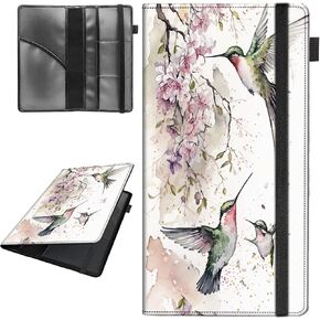 Car Registration and Insurance Holder,Leather Vehicle Glove Box Organizer Wallet for Document,Perfect for any Car,Truck,Motorcycle,Driver License,Trailer or Boat,Men & Women,Deer Forest