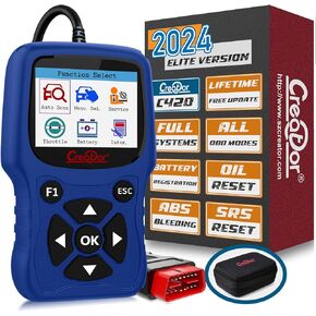 Creator C420 OBD2 Scanner Fit for BMW Mini Full Systems OBD-II Diagnostic Tool with Battery Registration Oil Reset CBS Reset ABS SRS OBD Scan Tool Code Reader [New Version Update of C110+ C310+ C410]