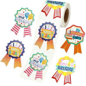 200PCS Happy Birthday Badge Stickers It's My Birthday Stickers for Kids Home Classroom Birthday Party Decoration