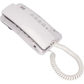 Corded Phone, KXT‑438 Home Phone Wall Mounted Corded Telephone with Redial Quick Flash Mute Function for Home Hotel School Office (Red)