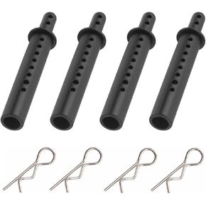 1/10 RC Car Shell Holder Column Mounts 61mm Plastic Body Post with R Clips Compatible with 1:10 RC Crawler Car HSP Redcat KYOSHO Off-Road Buggy Truck Upgrade Parts